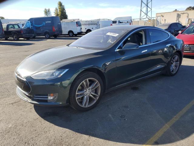 5YJSA1S1XEFP41041 - 2014 TESLA MODEL S GREEN photo 1
