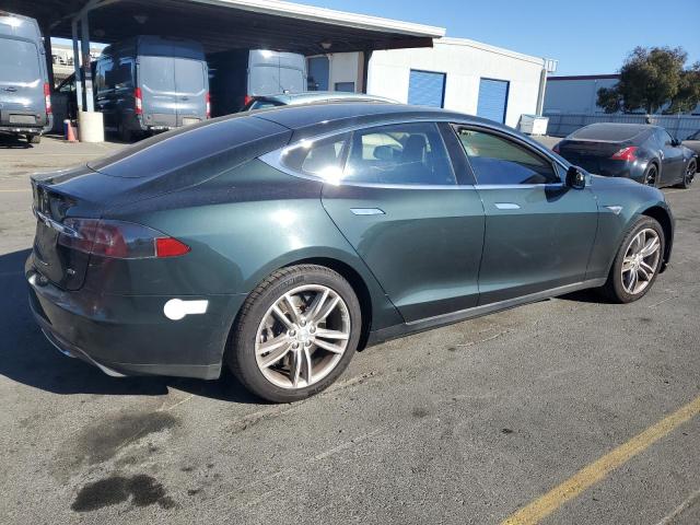 5YJSA1S1XEFP41041 - 2014 TESLA MODEL S GREEN photo 3