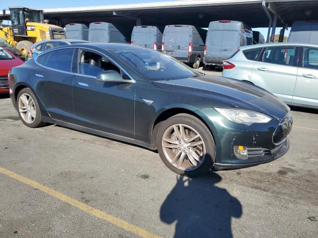 5YJSA1S1XEFP41041 - 2014 TESLA MODEL S GREEN photo 4