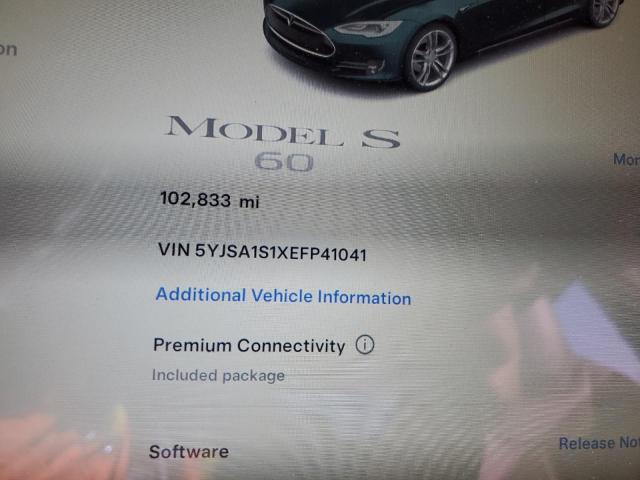 5YJSA1S1XEFP41041 - 2014 TESLA MODEL S GREEN photo 9