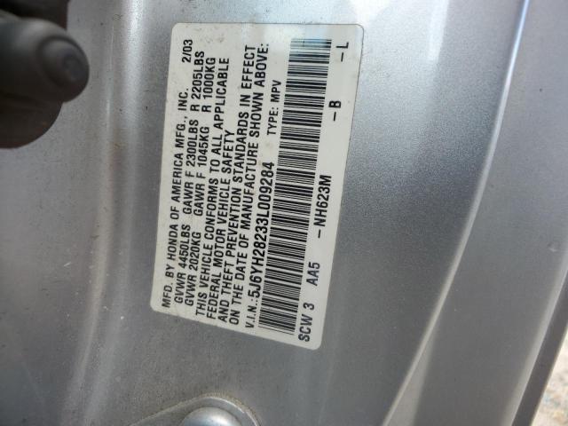 5J6YH28233L009284 - 2003 HONDA ELEMENT DX GRAY photo 13