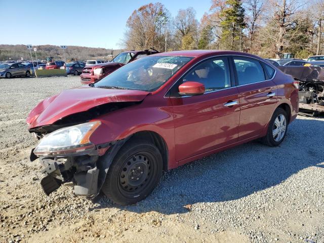 3N1AB7AP3EL690701 - 2014 NISSAN SENTRA S RED photo 1