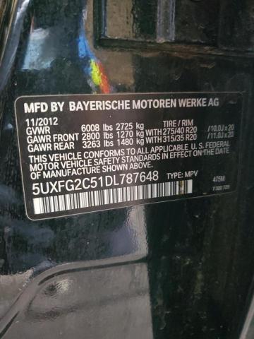 5UXFG2C51DL787648 - 2013 BMW X6 XDRIVE35I BLACK photo 12