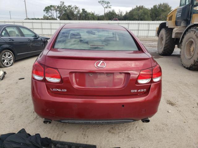 JTHBN96S065015017 - 2006 LEXUS GS 430 RED photo 6