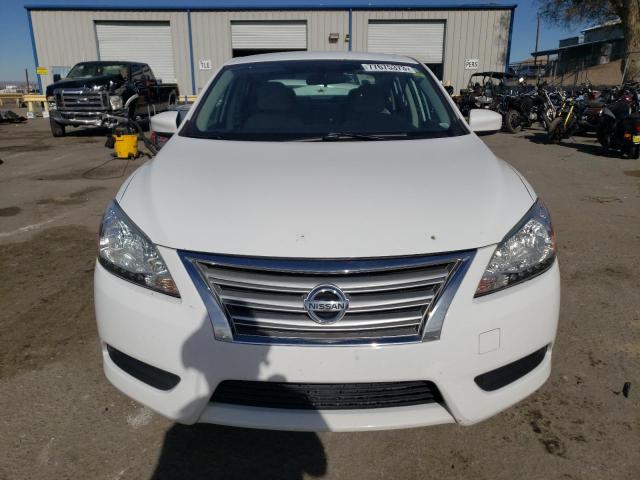 3N1AB7APXFY340082 - 2015 NISSAN SENTRA S WHITE photo 5