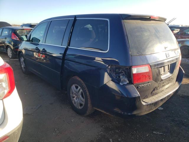 5FNRL38227B104331 - 2007 HONDA ODYSSEY LX BLUE photo 2