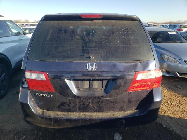 5FNRL38227B104331 - 2007 HONDA ODYSSEY LX BLUE photo 6