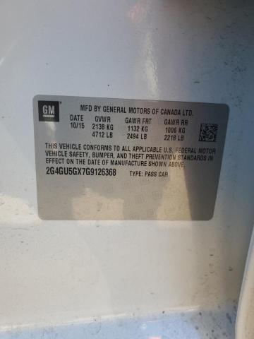 2G4GU5GX7G9126368 - 2016 BUICK REGAL GS WHITE photo 13