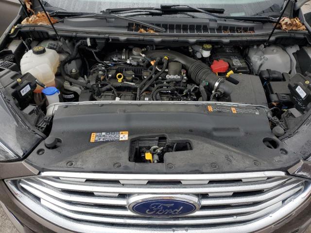 2FMPK4J91KBB24837 - 2019 FORD EDGE SEL GRAY photo 11