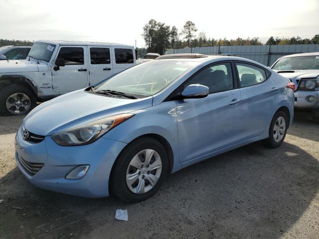 KMHDH4AE3CU399541 - 2012 HYUNDAI ELANTRA GLS BLUE photo 1