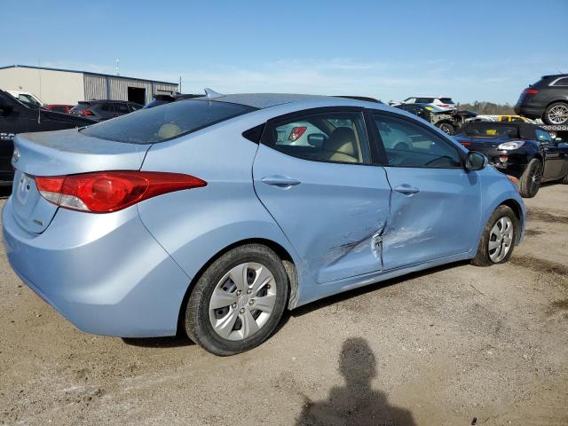 KMHDH4AE3CU399541 - 2012 HYUNDAI ELANTRA GLS BLUE photo 3