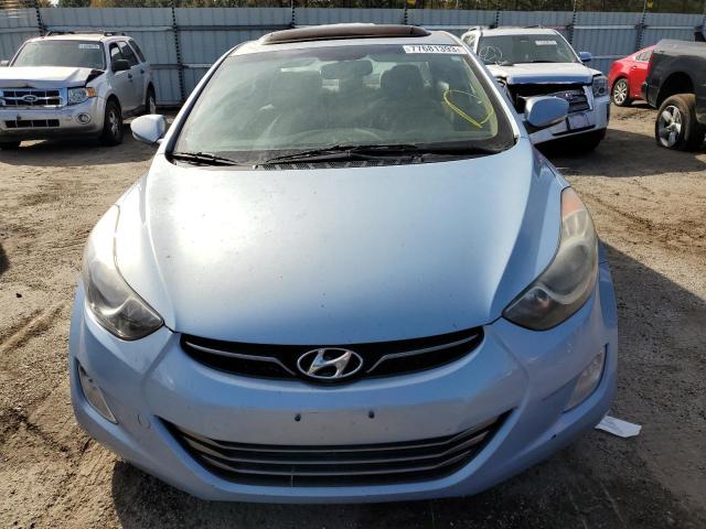 KMHDH4AE3CU399541 - 2012 HYUNDAI ELANTRA GLS BLUE photo 5