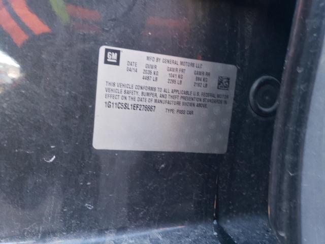 1G11C5SL1EF276667 - 2014 CHEVROLET MALIBU 1LT CHARCOAL photo 12