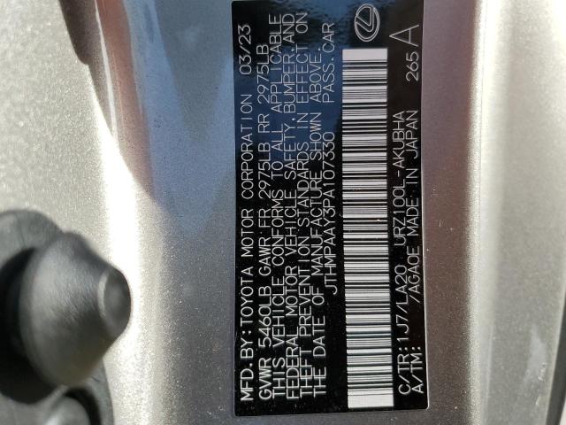 JTHMPAAY3PA107330 - 2023 LEXUS LC 500 SILVER photo 12