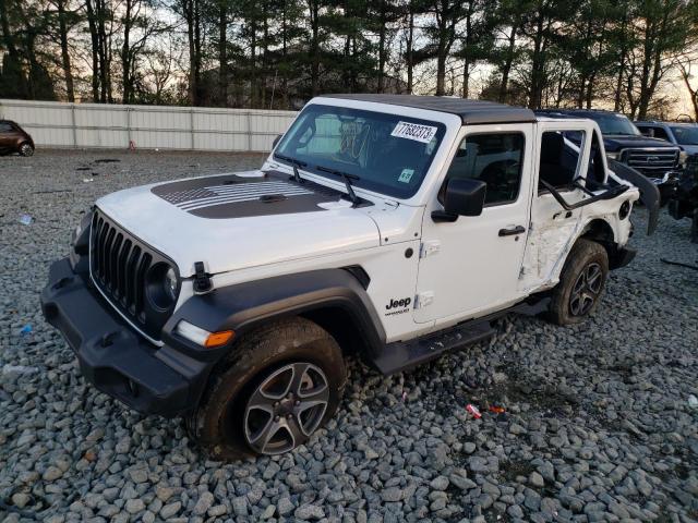 1C4HJXDGXNW176395 - 2022 JEEP WRANGLER SPORT WHITE photo 1