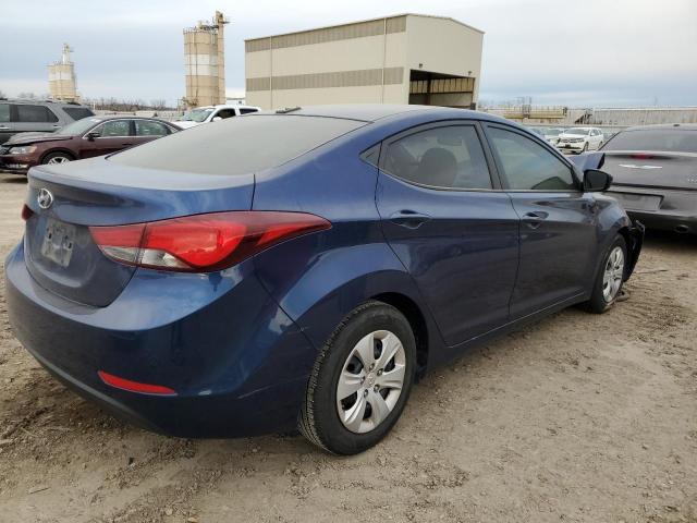 5NPDH4AE1GH687417 - 2016 HYUNDAI ELANTRA SE BLUE photo 3