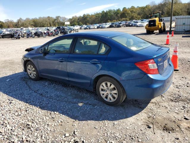 19XFB2F50CE068376 - 2012 HONDA CIVIC LX BLUE photo 2