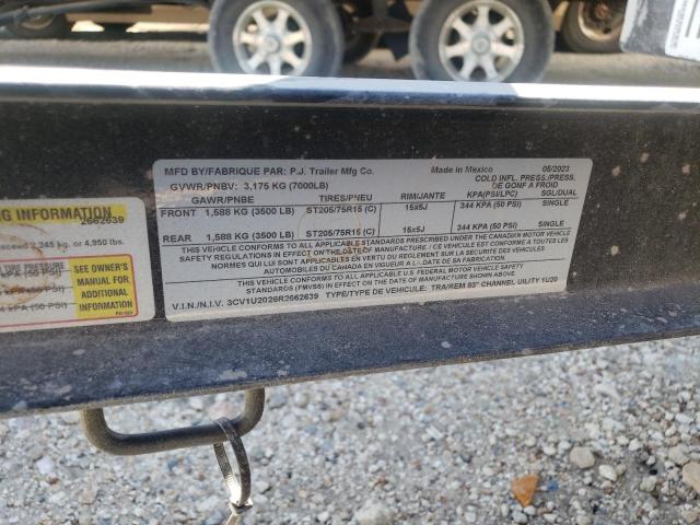 3CV1U2026R2662639 - 2022 PJ TRAILER BLACK photo 10