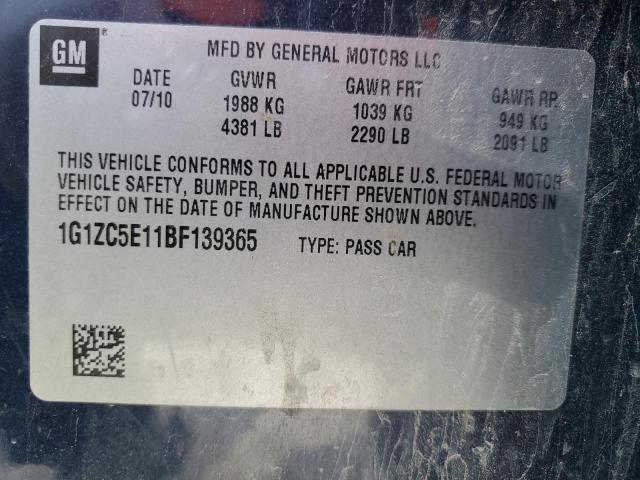 1G1ZC5E11BF139365 - 2011 CHEVROLET MALIBU 1LT 蓝色 照片 13