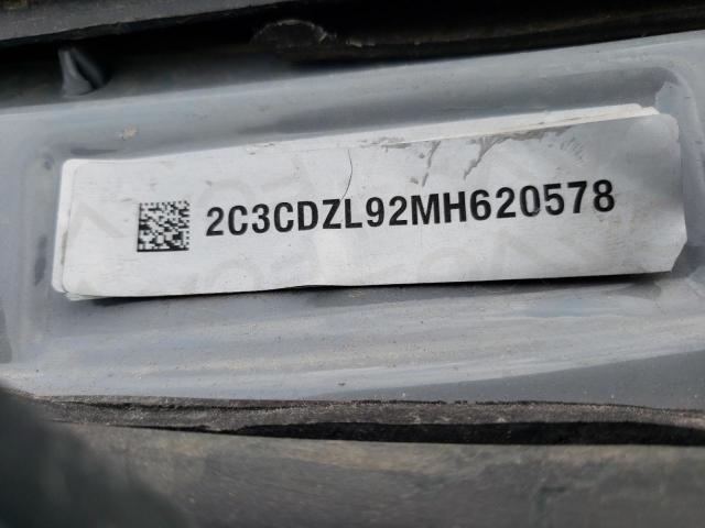 2C3CDZFJ8LH236079 - 2020 DODGE CHALLENGER R/T SCAT PACK GRAY photo 12