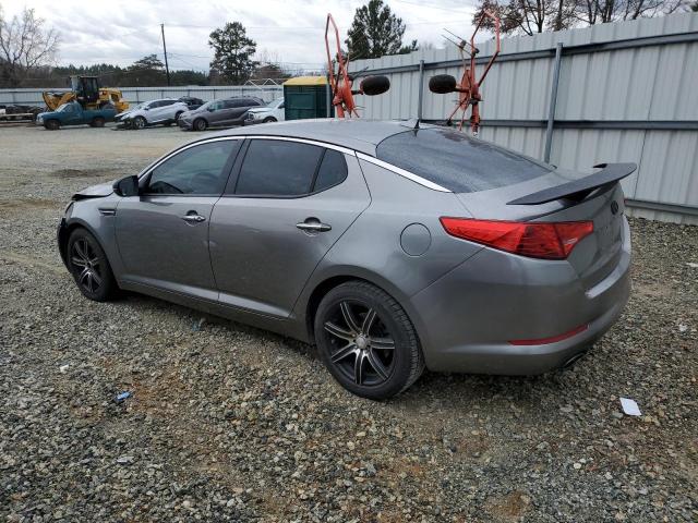 5XXGN4A77DG182495 - 2013 KIA OPTIMA EX GRAY photo 2