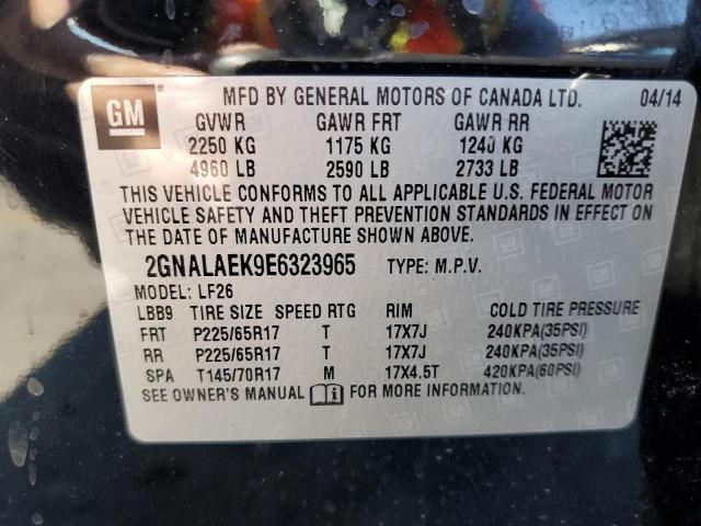 2GNALAEK9E6323965 - 2014 CHEVROLET EQUINOX LS BLACK photo 12