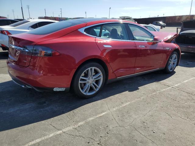 5YJSA1CP6DFP25730 - 2013 TESLA MODEL S RED photo 3