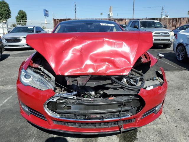 5YJSA1CP6DFP25730 - 2013 TESLA MODEL S RED photo 5