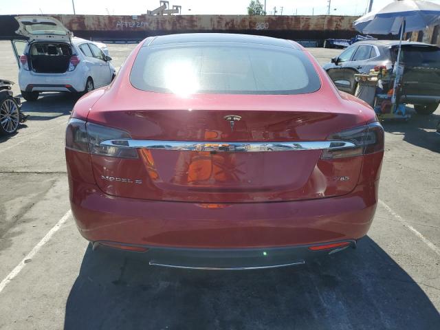 5YJSA1CP6DFP25730 - 2013 TESLA MODEL S RED photo 6