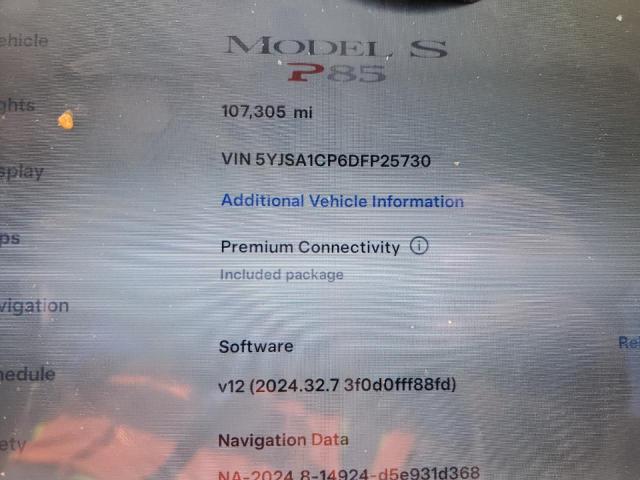 5YJSA1CP6DFP25730 - 2013 TESLA MODEL S RED photo 9