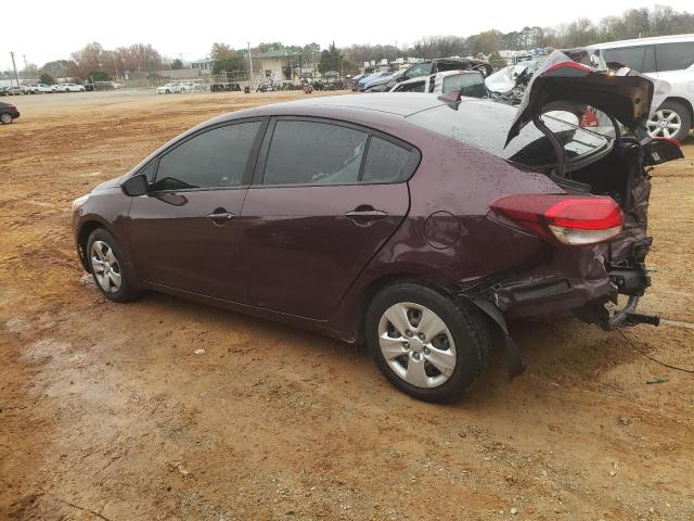 3KPFK4A71JE258186 - 2018 KIA FORTE LX MAROON photo 2