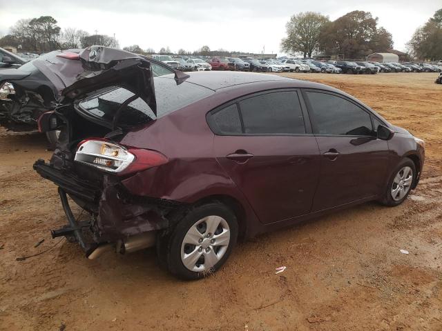 3KPFK4A71JE258186 - 2018 KIA FORTE LX MAROON photo 3