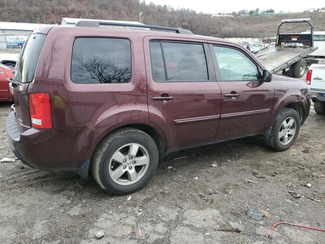 5FNYF4H46BB039602 - 2011 HONDA PILOT EX BURGUNDY photo 3