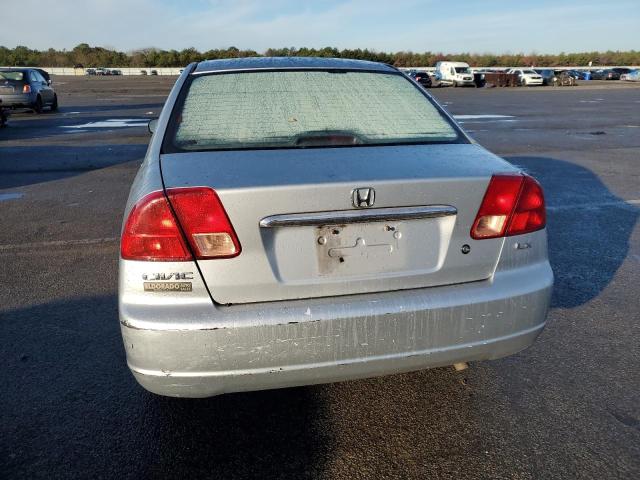 2HGES166X2H561212 - 2002 HONDA CIVIC LX SILVER photo 6