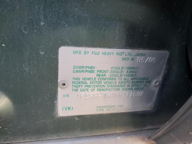 JF1SG67686H711608 - 2006 SUBARU FORESTER 2.5X LL BEAN GREEN photo 13