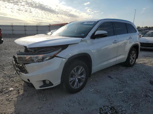 5TDKKRFH0FS103011 - 2015 TOYOTA HIGHLANDER XLE WHITE photo 1