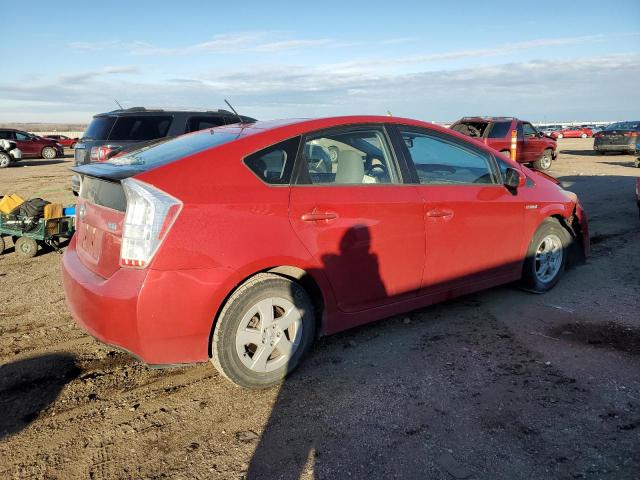 JTDKN3DU7A0025763 - 2010 TOYOTA PRIUS RED photo 3