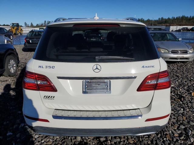 4JGDA5HB4CA003138 - 2012 MERCEDES-BENZ ML 350 4MATIC WHITE photo 6