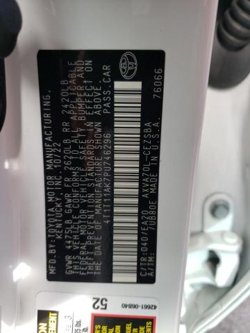 4T1T11AK7PU746296 - 2023 TOYOTA CAMRY SE NIGHT SHADE WHITE photo 13
