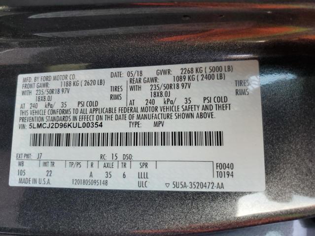 5LMCJ2D96KUL00354 - 2019 LINCOLN MKC SELECT GRAY photo 14