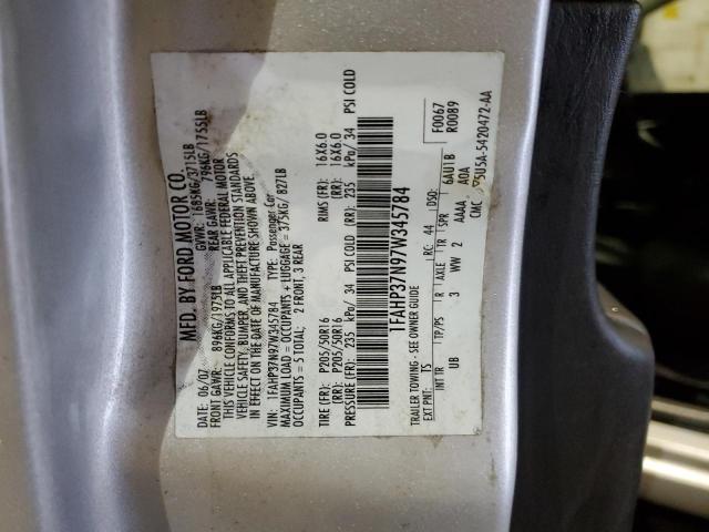 1FAHP37N97W345784 - 2007 FORD FOCUS ZX5 SILVER photo 12