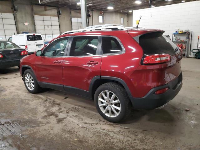 1C4PJMDS9FW633830 - 2015 JEEP CHEROKEE LIMITED RED photo 2