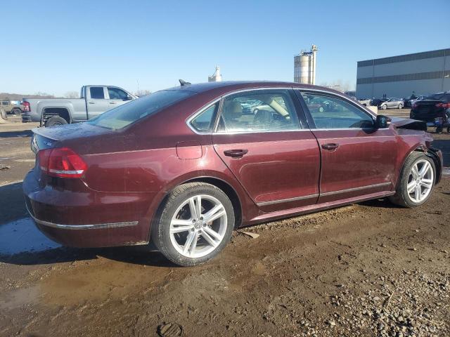 1VWCN7A38DC110716 - 2013 VOLKSWAGEN PASSAT SEL BURGUNDY photo 3