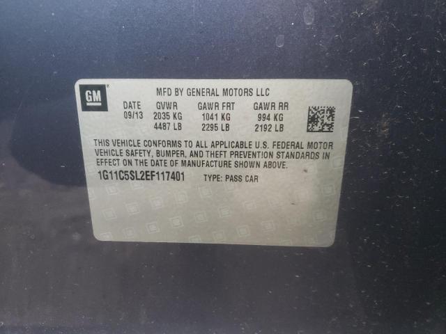 1G11C5SL2EF117401 - 2014 CHEVROLET MALIBU 1LT 蓝色 照片 12