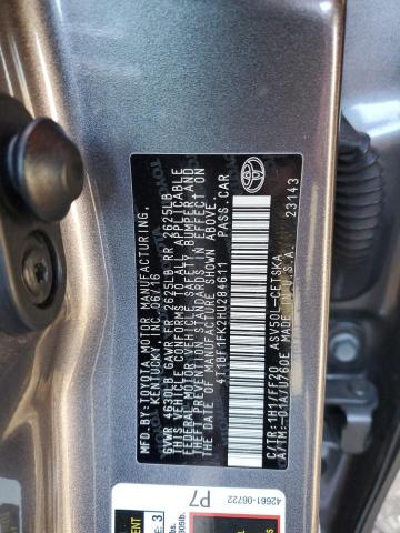 4T1BF1FK2HU284611 - 2017 TOYOTA CAMRY LE GRAY photo 12