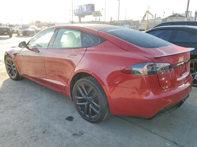 5YJSA1E66MF450798 - 2021 TESLA MODEL S RED photo 2
