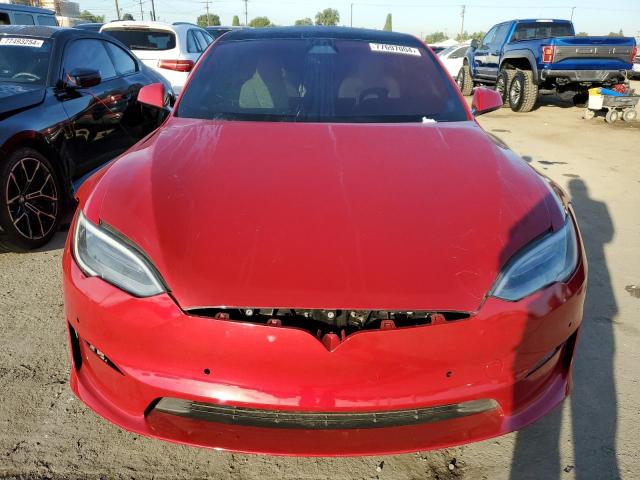5YJSA1E66MF450798 - 2021 TESLA MODEL S RED photo 5