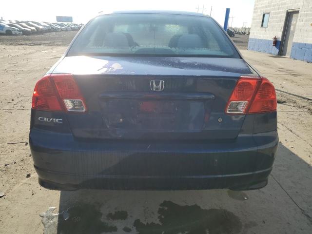 JHMES16544S001492 - 2004 HONDA CIVIC LX BLUE photo 6