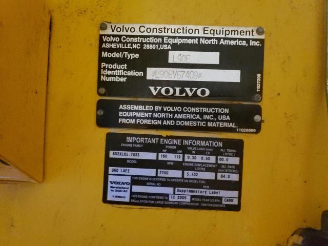 L90EV67409 - 2006 VOLVO L90E Q/C YELLOW photo 10