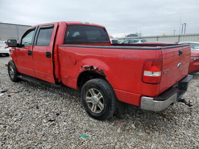 1FTPW14V28FA17402 - 2008 FORD F150 SUPERCREW RED photo 2